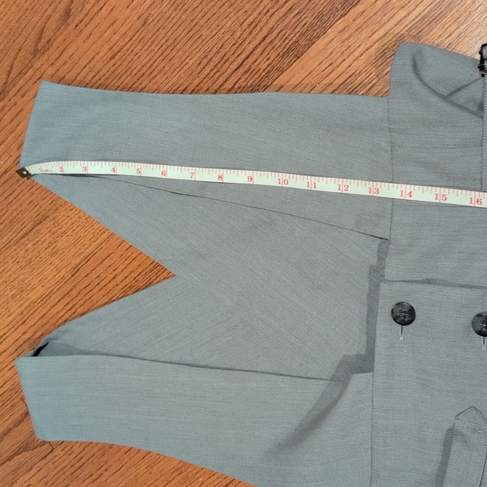 Misty Lane - Vintage 1970s Stylish Gray Buttoned Jumpsuit - Picture 11 of 14